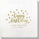 Confetti Dots Happy Birthday Bamboo Luxe Napkins Image 1 of 4